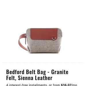 NWT graf lantz Bedford Belt Bag - Gray and Brown